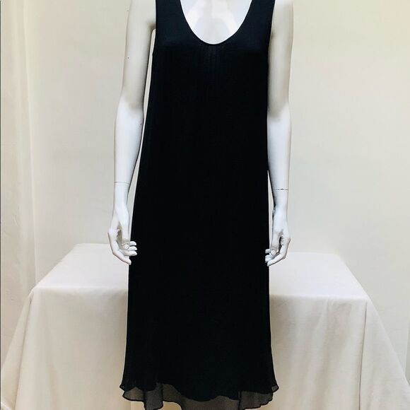 DONNA KARAN SLEEVELESS TANK DRESS BLACK 4 EUC - Picture 2 of 6